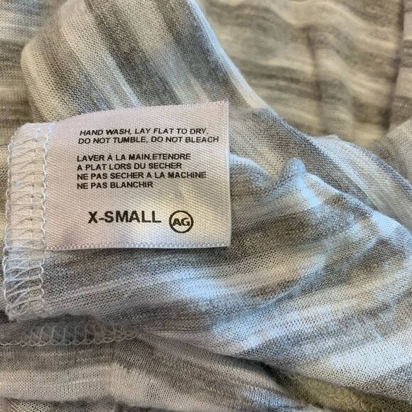 AG Gray and White Striped Tee - Picture 5 of 6